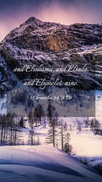 Picture 03 - 1 Chronicles 3:8 WEB Mobile Phone Wallpaper - and Elishama, and Eliada, and Eliphelet, - Mobile Bible Verse Wallpaper