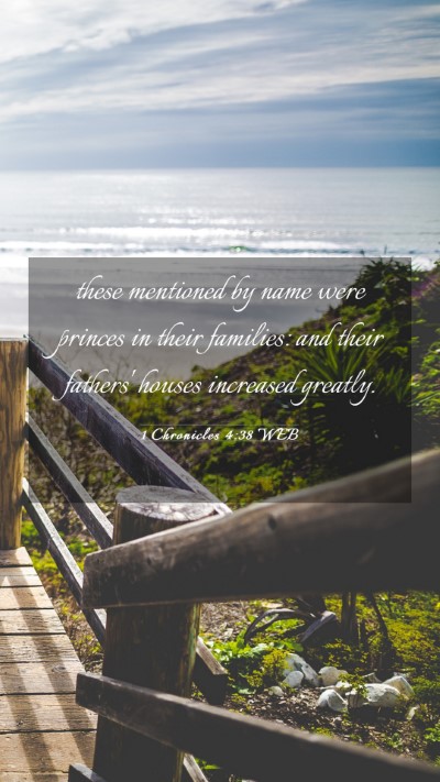 Picture 03 - 1 Chronicles 4:38 WEB Mobile Phone Wallpaper - these mentioned by name were princes in their - Mobile Bible Verse Wallpaper