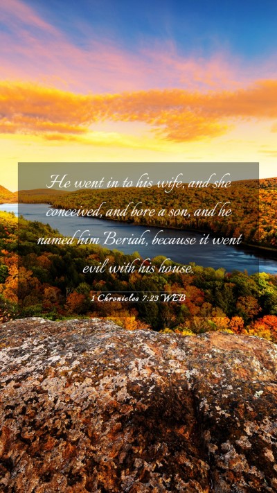 Picture 03 - 1 Chronicles 7:23 WEB Mobile Phone Wallpaper - He went in to his wife, and she conceived, and - Mobile Bible Verse Wallpaper