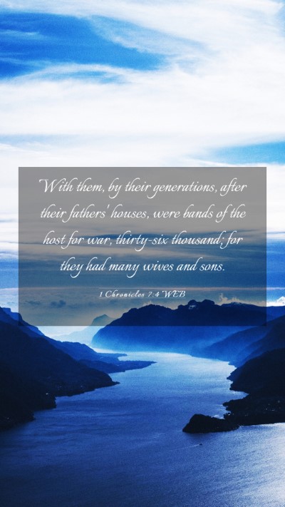 Picture 03 - 1 Chronicles 7:4 WEB Mobile Phone Wallpaper - With them, by their generations, after their - Mobile Bible Verse Wallpaper