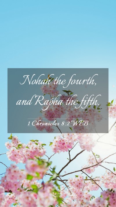 Picture 03 - 1 Chronicles 8:2 WEB Mobile Phone Wallpaper - Nohah the fourth, and Rapha the - Mobile Bible Verse Wallpaper