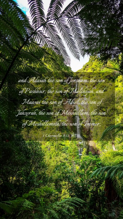 Picture 03 - 1 Chronicles 9:12 WEB Mobile Phone Wallpaper - and Adaiah the son of Jeroham, the son of - Mobile Bible Verse Wallpaper