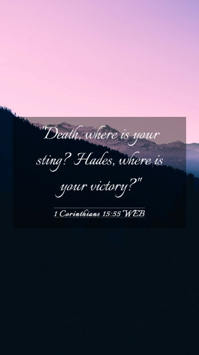 Picture 03 - 1 Corinthians 15:55 WEB Mobile Phone Wallpaper - 