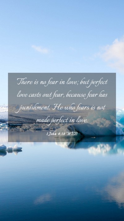 Picture 03 - 1 John 4:18 WEB Mobile Phone Wallpaper - There is no fear in love; but perfect love casts - Mobile Bible Verse Wallpaper