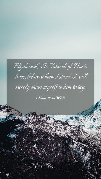 Picture 03 - 1 Kings 18:15 WEB Mobile Phone Wallpaper - Elijah said, As Yahweh of Hosts lives, before - Mobile Bible Verse Wallpaper