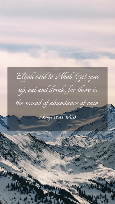 Picture 03 - 1 Kings 18:41 WEB Mobile Phone Wallpaper - Elijah said to Ahab, Get you up, eat and drink; - Mobile Bible Verse Wallpaper