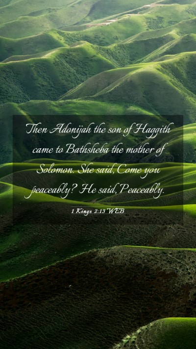 Picture 03 - 1 Kings 2:13 WEB Mobile Phone Wallpaper - Then Adonijah the son of Haggith came to - Mobile Bible Verse Wallpaper