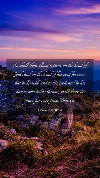 Picture 03 - 1 Kings 2:33 WEB Mobile Phone Wallpaper - So shall their blood return on the head of Joab, - Mobile Bible Verse Wallpaper