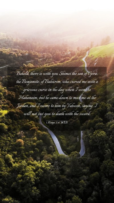 Picture 03 - 1 Kings 2:8 WEB Mobile Phone Wallpaper - Behold, there is with you Shimei the son of Gera, - Mobile Bible Verse Wallpaper