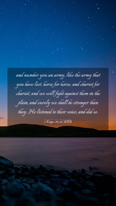 Picture 03 - 1 Kings 20:25 WEB Mobile Phone Wallpaper - and number you an army, like the army that you - Mobile Bible Verse Wallpaper