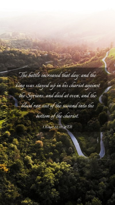 Picture 03 - 1 Kings 22:35 WEB Mobile Phone Wallpaper - The battle increased that day: and the king was - Mobile Bible Verse Wallpaper