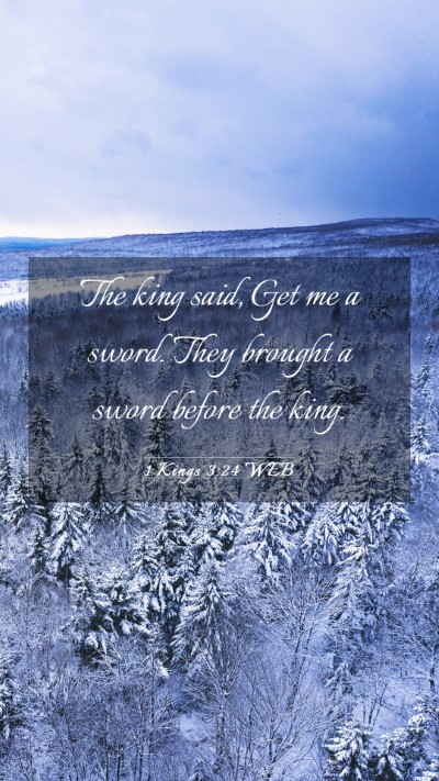 Picture 03 - 1 Kings 3:24 WEB Mobile Phone Wallpaper - The king said, Get me a sword. They brought a - Mobile Bible Verse Wallpaper