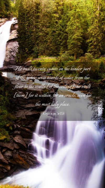 Picture 03 - 1 Kings 6:16 WEB Mobile Phone Wallpaper - He built twenty cubits on the hinder part of the - Mobile Bible Verse Wallpaper