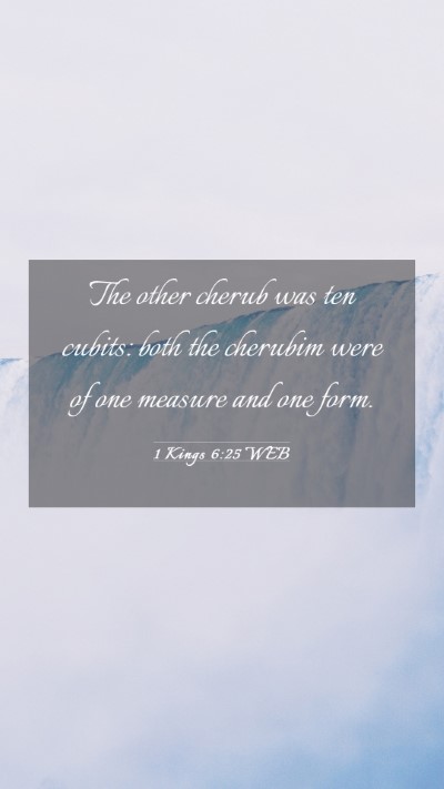 Picture 03 - 1 Kings 6:25 WEB Mobile Phone Wallpaper - The other cherub was ten cubits: both the - Mobile Bible Verse Wallpaper