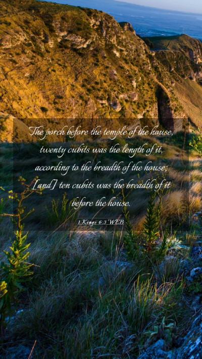 Picture 03 - 1 Kings 6:3 WEB Mobile Phone Wallpaper - The porch before the temple of the house, twenty - Mobile Bible Verse Wallpaper
