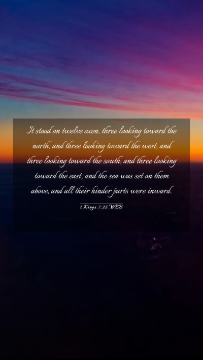 Picture 03 - 1 Kings 7:25 WEB Mobile Phone Wallpaper - It stood on twelve oxen, three looking toward the - Mobile Bible Verse Wallpaper