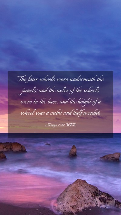 Picture 03 - 1 Kings 7:32 WEB Mobile Phone Wallpaper - The four wheels were underneath the panels; and - Mobile Bible Verse Wallpaper