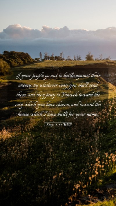 Picture 03 - 1 Kings 8:44 WEB Mobile Phone Wallpaper - If your people go out to battle against their - Mobile Bible Verse Wallpaper