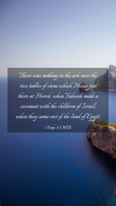 Picture 03 - 1 Kings 8:9 WEB Mobile Phone Wallpaper - There was nothing in the ark save the two tables - Mobile Bible Verse Wallpaper