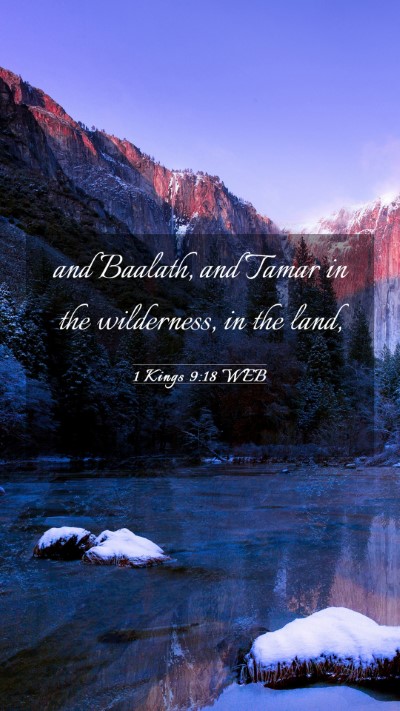 Picture 03 - 1 Kings 9:18 WEB Mobile Phone Wallpaper - and Baalath, and Tamar in the wilderness, in the - Mobile Bible Verse Wallpaper