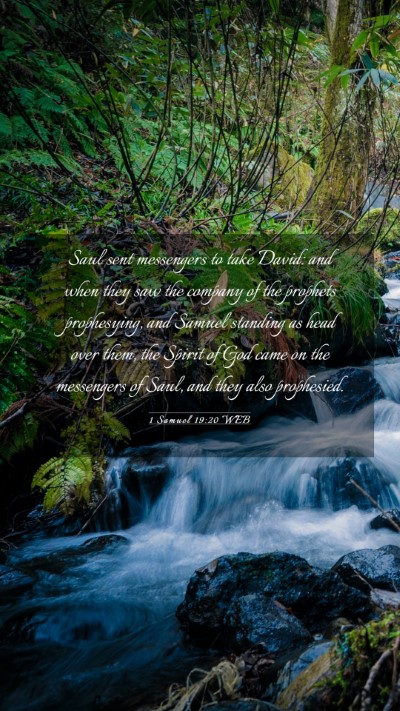 Picture 03 - 1 Samuel 19:20 WEB Mobile Phone Wallpaper - Saul sent messengers to take David: and when they - Mobile Bible Verse Wallpaper
