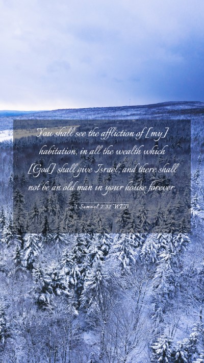 Picture 03 - 1 Samuel 2:32 WEB Mobile Phone Wallpaper - You shall see the affliction of [my] habitation, - Mobile Bible Verse Wallpaper