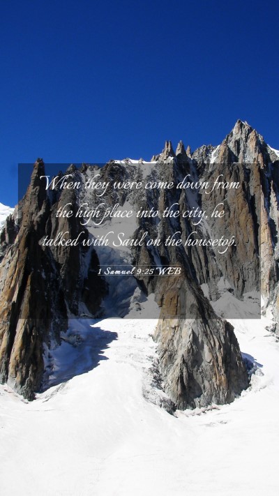 Picture 03 - 1 Samuel 9:25 WEB Mobile Phone Wallpaper - When they were come down from the high place into - Mobile Bible Verse Wallpaper