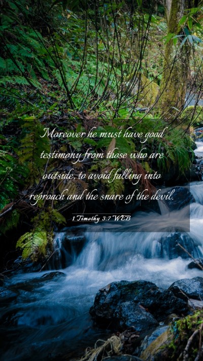 Picture 03 - 1 Timothy 3:7 WEB Mobile Phone Wallpaper - Moreover he must have good testimony from those - Mobile Bible Verse Wallpaper