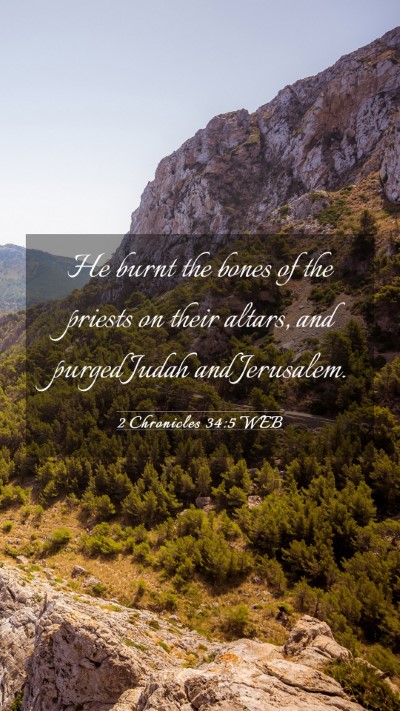 Picture 03 - 2 Chronicles 34:5 WEB Mobile Phone Wallpaper - He burnt the bones of the priests on their - Mobile Bible Verse Wallpaper