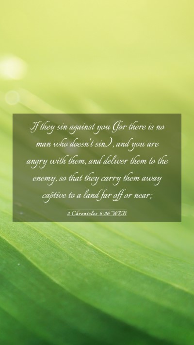 Picture 03 - 2 Chronicles 6:36 WEB Mobile Phone Wallpaper - If they sin against you (for there is no man who - Mobile Bible Verse Wallpaper
