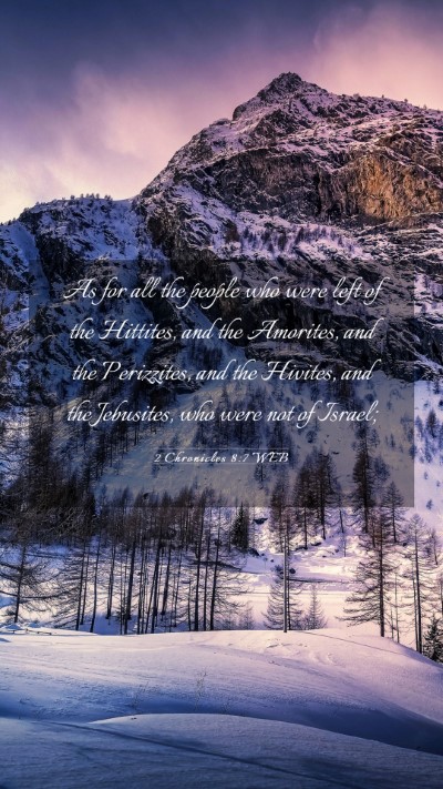 Picture 03 - 2 Chronicles 8:7 WEB Mobile Phone Wallpaper - As for all the people who were left of the - Mobile Bible Verse Wallpaper