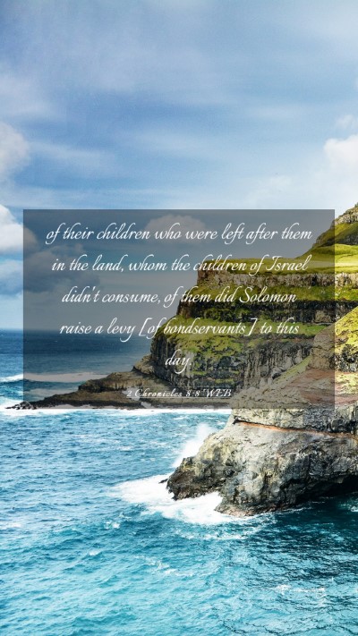 Picture 03 - 2 Chronicles 8:8 WEB Mobile Phone Wallpaper - of their children who were left after them in the - Mobile Bible Verse Wallpaper