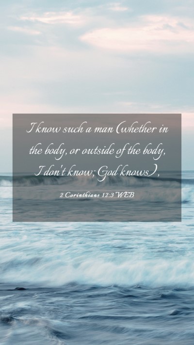 Picture 03 - 2 Corinthians 12:3 WEB Mobile Phone Wallpaper - I know such a man (whether in the body, or - Mobile Bible Verse Wallpaper