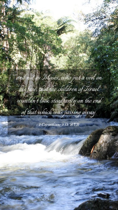 Picture 03 - 2 Corinthians 3:13 WEB Mobile Phone Wallpaper - and not as Moses, who put a veil on his face, - Mobile Bible Verse Wallpaper