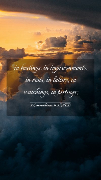 Picture 03 - 2 Corinthians 6:5 WEB Mobile Phone Wallpaper - in beatings, in imprisonments, in riots, in - Mobile Bible Verse Wallpaper