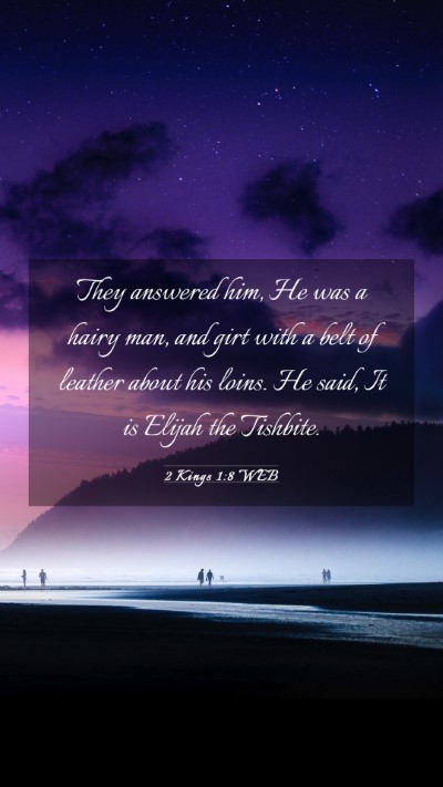 Picture 03 - 2 Kings 1:8 WEB Mobile Phone Wallpaper - They answered him, He was a hairy man, and girt - Mobile Bible Verse Wallpaper
