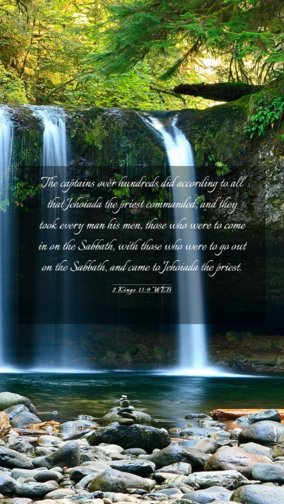 Picture 03 - 2 Kings 11:9 WEB Mobile Phone Wallpaper - The captains over hundreds did according to all - Mobile Bible Verse Wallpaper