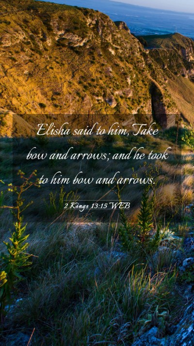 Picture 03 - 2 Kings 13:15 WEB Mobile Phone Wallpaper - Elisha said to him, Take bow and arrows; and he - Mobile Bible Verse Wallpaper