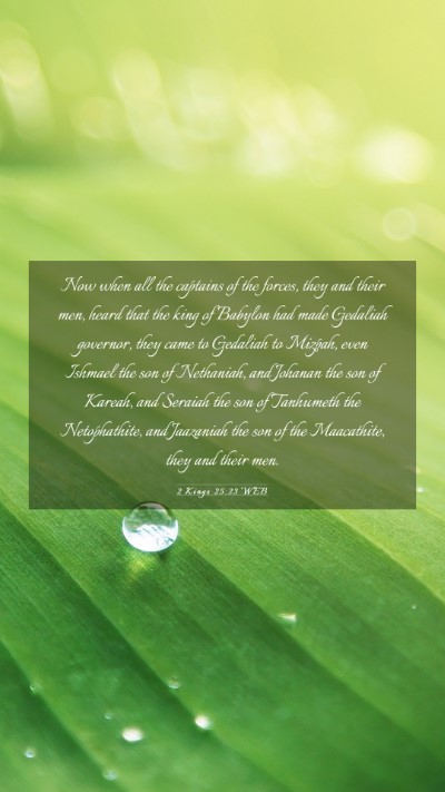 Picture 03 - 2 Kings 25:23 WEB Mobile Phone Wallpaper - Now when all the captains of the forces, they and - Mobile Bible Verse Wallpaper