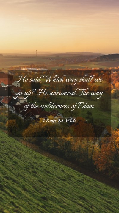 Picture 03 - 2 Kings 3:8 WEB Mobile Phone Wallpaper - He said, Which way shall we go up? He answered, - Mobile Bible Verse Wallpaper