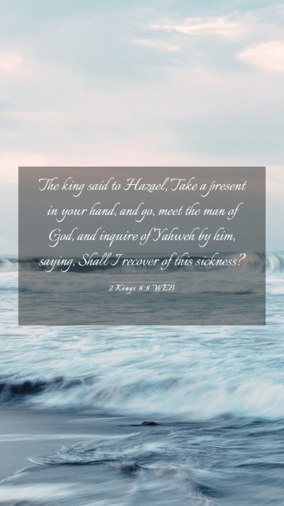 Picture 03 - 2 Kings 8:8 WEB Mobile Phone Wallpaper - The king said to Hazael, Take a present in your - Mobile Bible Verse Wallpaper