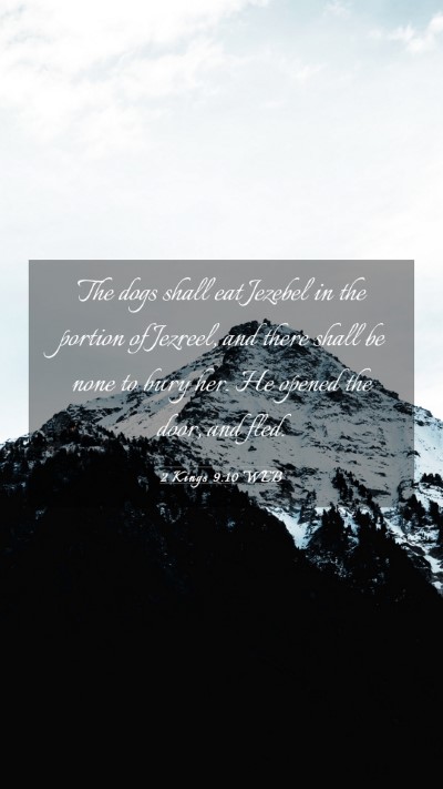 Picture 03 - 2 Kings 9:10 WEB Mobile Phone Wallpaper - The dogs shall eat Jezebel in the portion of - Mobile Bible Verse Wallpaper