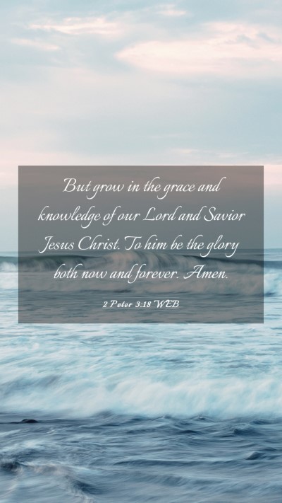 Picture 03 - 2 Peter 3:18 WEB Mobile Phone Wallpaper - But grow in the grace and knowledge of our Lord - Mobile Bible Verse Wallpaper