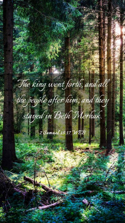 Picture 03 - 2 Samuel 15:17 WEB Mobile Phone Wallpaper - The king went forth, and all the people after - Mobile Bible Verse Wallpaper