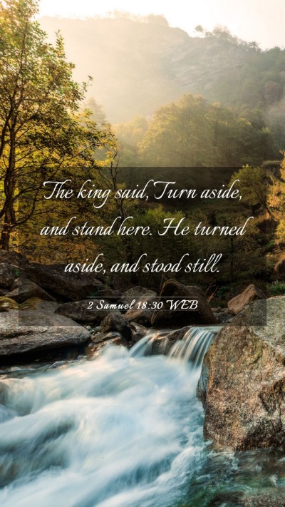 Picture 03 - 2 Samuel 18:30 WEB Mobile Phone Wallpaper - The king said, Turn aside, and stand here. He - Mobile Bible Verse Wallpaper