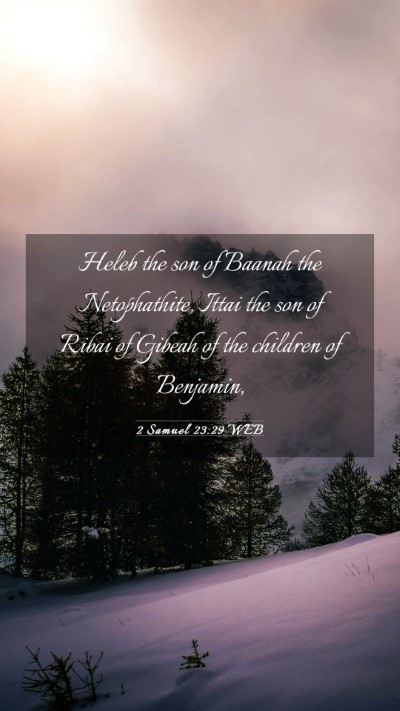 Picture 03 - 2 Samuel 23:29 WEB Mobile Phone Wallpaper - Heleb the son of Baanah the Netophathite, Ittai - Mobile Bible Verse Wallpaper