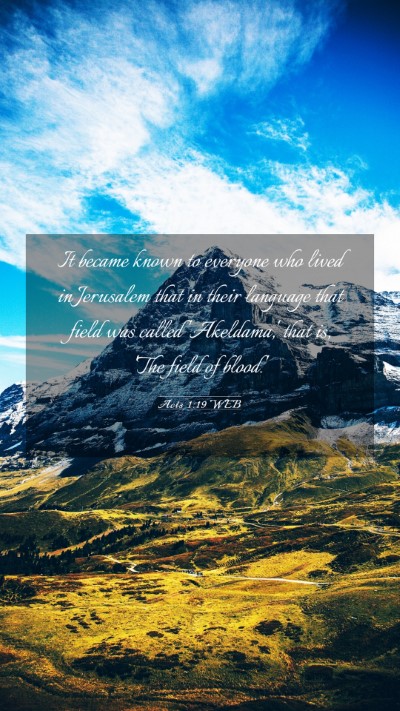 Picture 03 - Acts 1:19 WEB Mobile Phone Wallpaper - It became known to everyone who lived in - Mobile Bible Verse Wallpaper