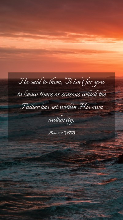 Picture 03 - Acts 1:7 WEB Mobile Phone Wallpaper - He said to them, 