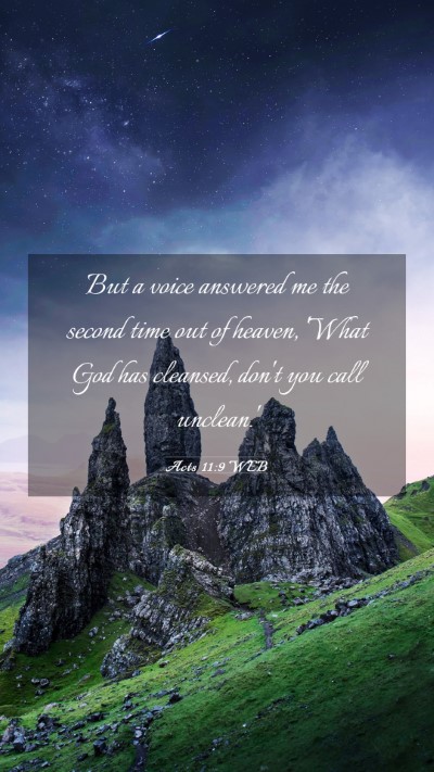 Picture 03 - Acts 11:9 WEB Mobile Phone Wallpaper - But a voice answered me the second time out of - Mobile Bible Verse Wallpaper