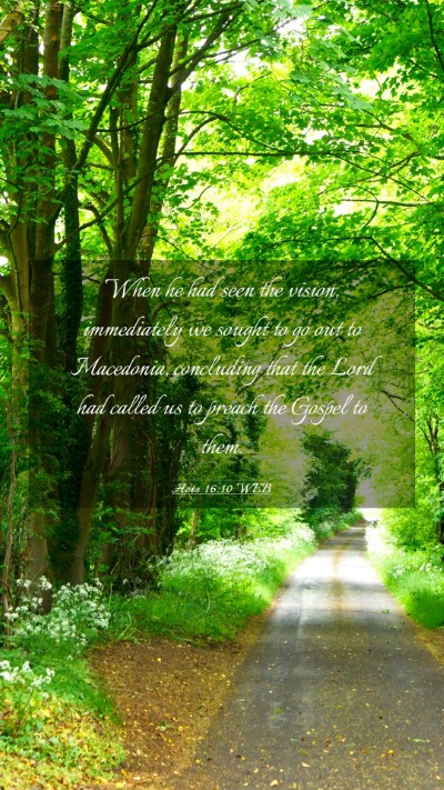 Picture 03 - Acts 16:10 WEB Mobile Phone Wallpaper - When he had seen the vision, immediately we - Mobile Bible Verse Wallpaper